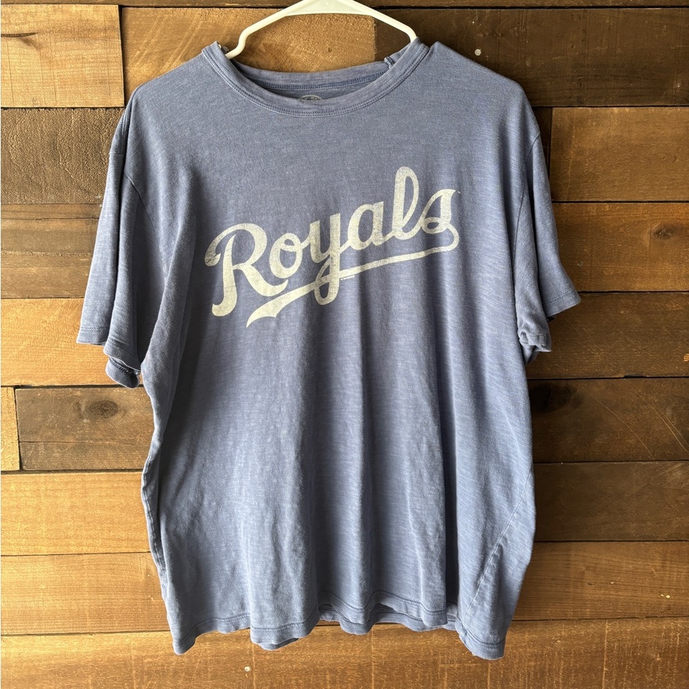 Blue and white Kansas City Royals cotton tee #MLB
